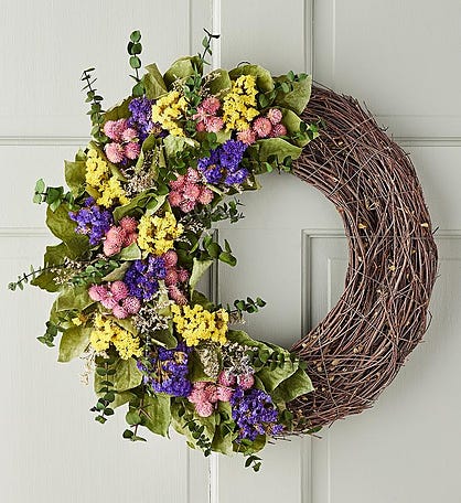 Spring Floral Half Wreath&#173;